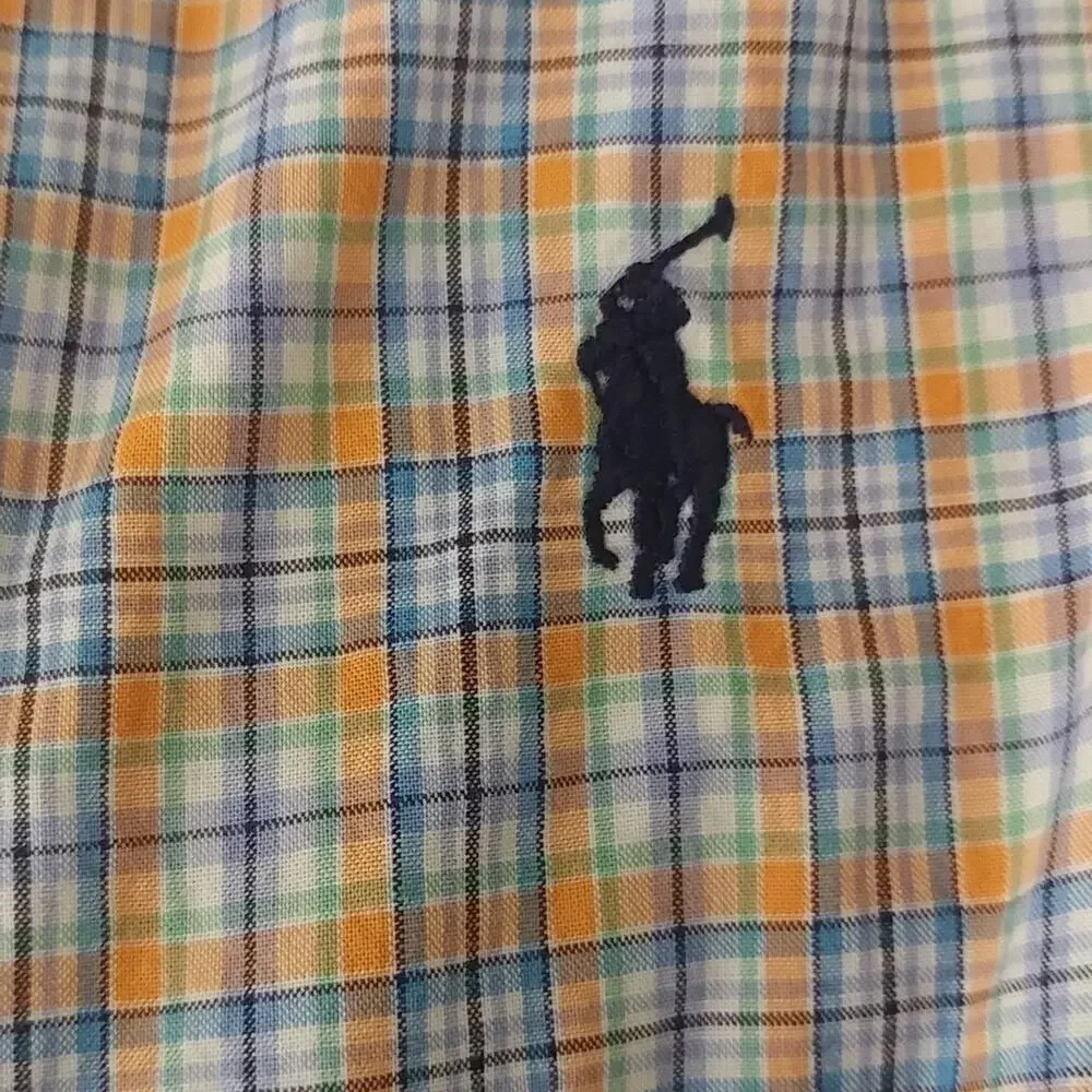 Ralph Lauren Plaid Button Front Shirt Size M (10/12) Kid